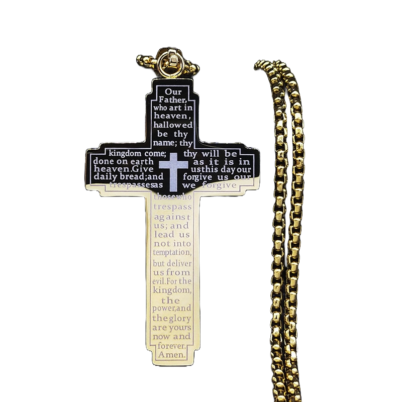Steel Prayer - Pingente de Cruz ( Pague 1 Leve 2 ) - Imagem 2