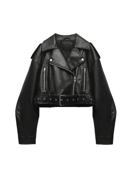 Elegance Crop -  Cropped de Couro